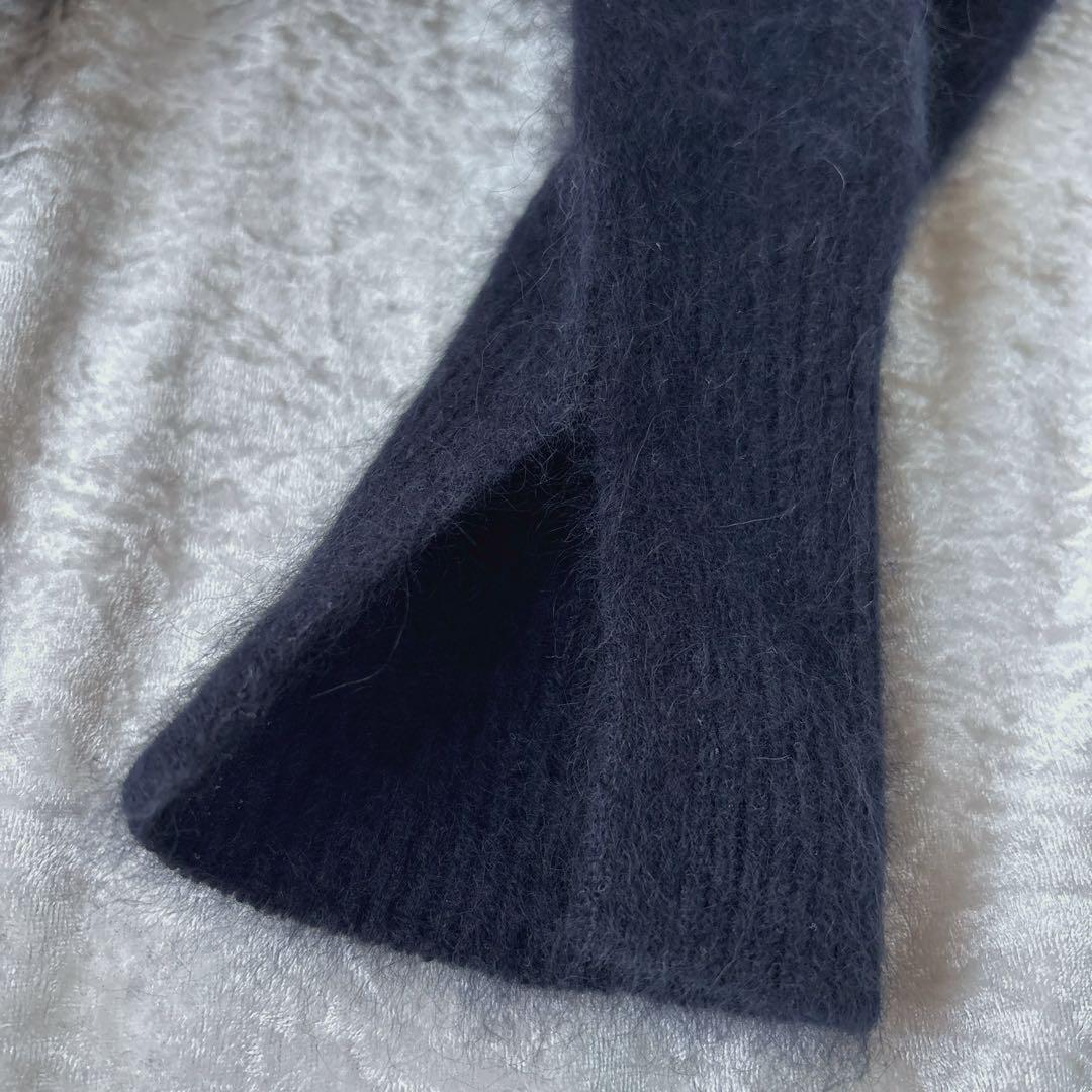 【新品タグ付き】IENA fluffyファー プルオーバーふわふわネイビーF