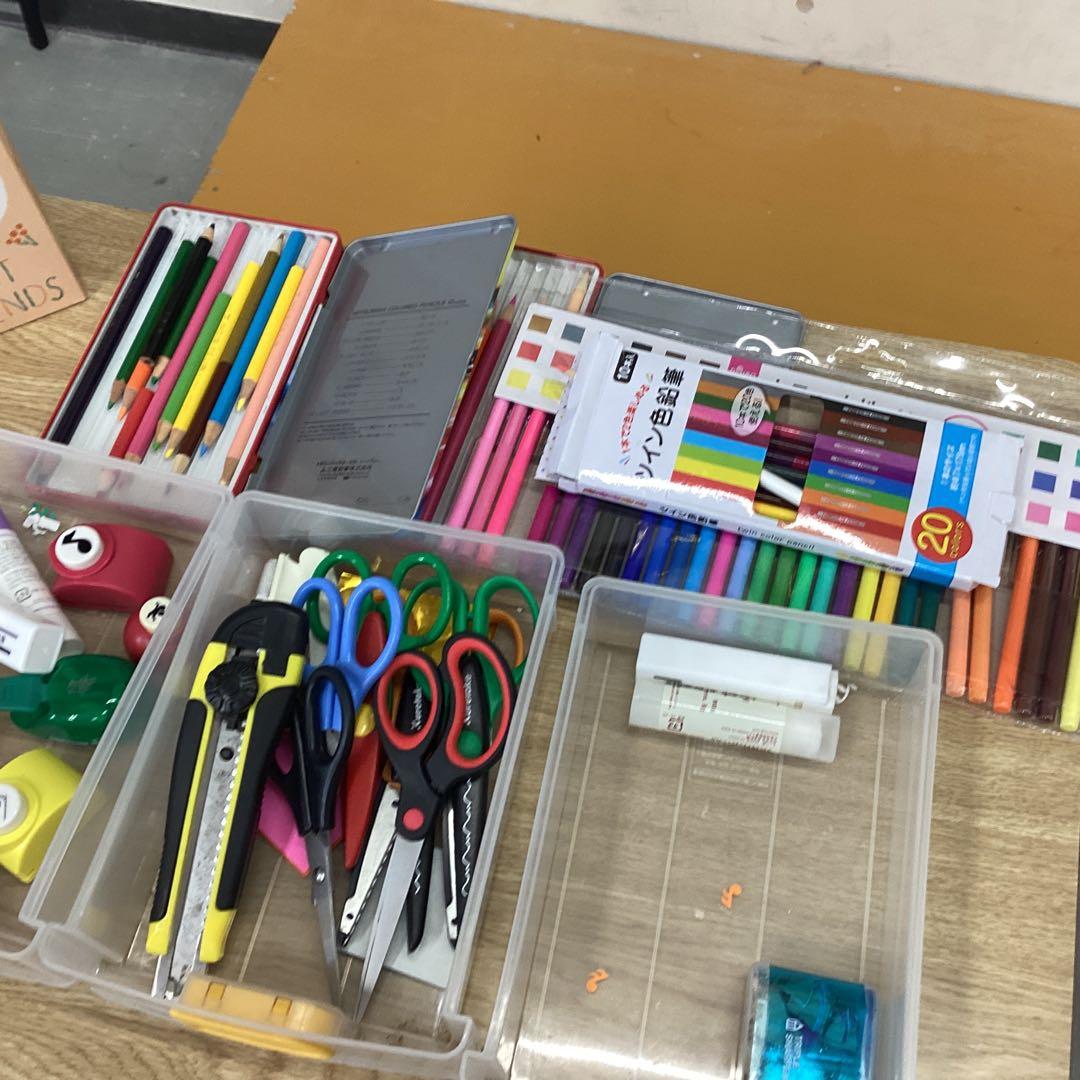 文房具セット 色鉛筆・マーカー・ハサミなど先生の分道具