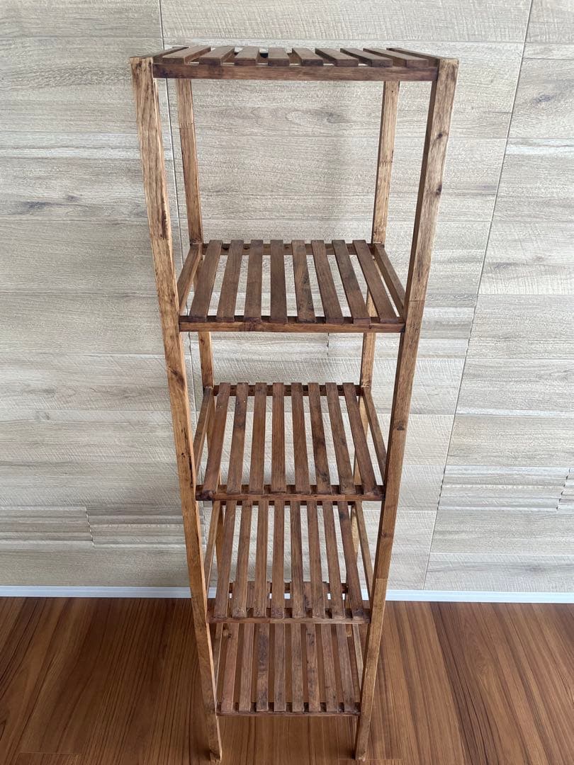 送料込み　木製 5段オープンシェルフ