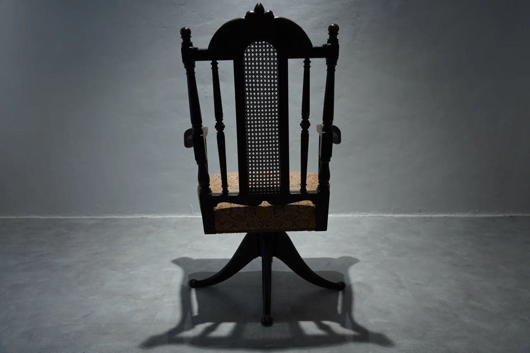 ドクターチェア　大正時代　アンティーク　Japanese antique 張替済