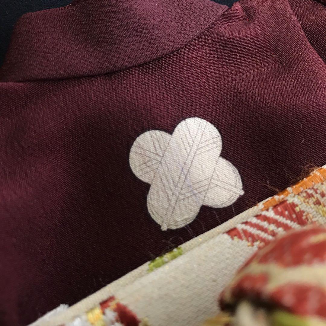 ＊ 市松人形 10号 錦紗縮緬 アンティーク 着物 帯 ＊