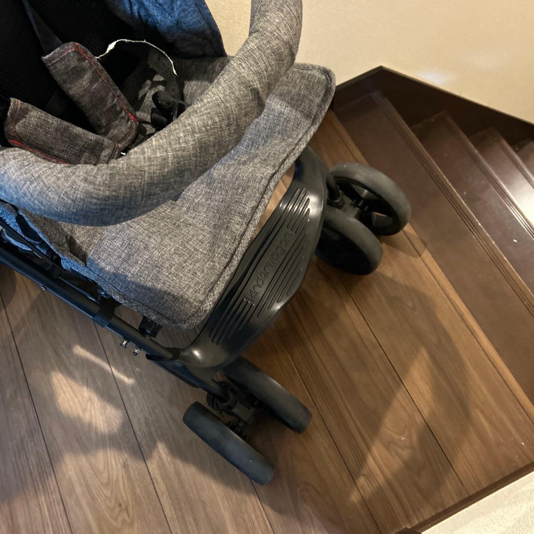 【訳あり】キンダーワゴン　Kinder wagon折りたたみ式二人乗りベビーカー