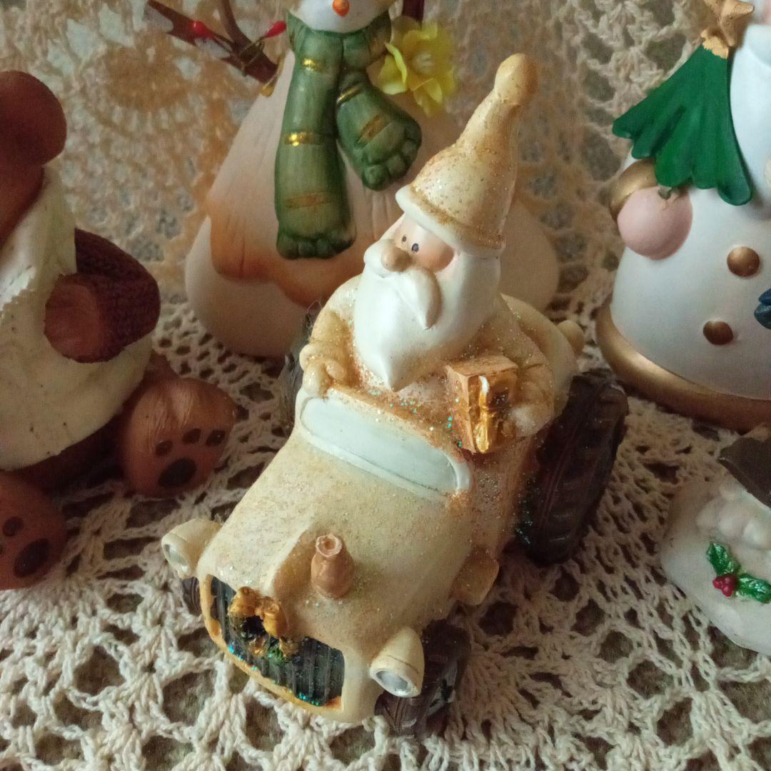 クリスマス置物　サンタ・トナカイ・ベアー・雪だるま置物　クリスマスインテリア雑貨