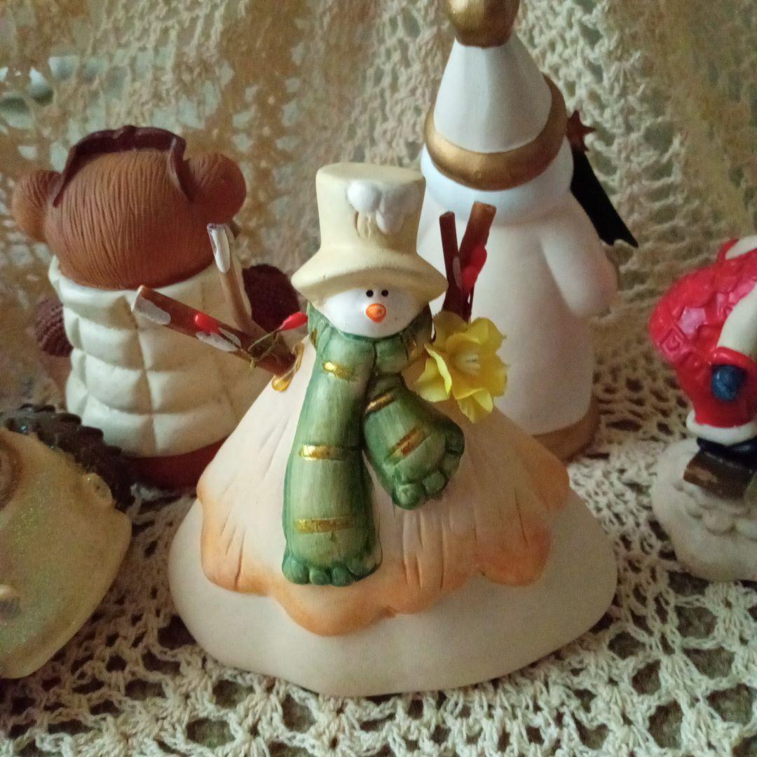 クリスマス置物　サンタ・トナカイ・ベアー・雪だるま置物　クリスマスインテリア雑貨