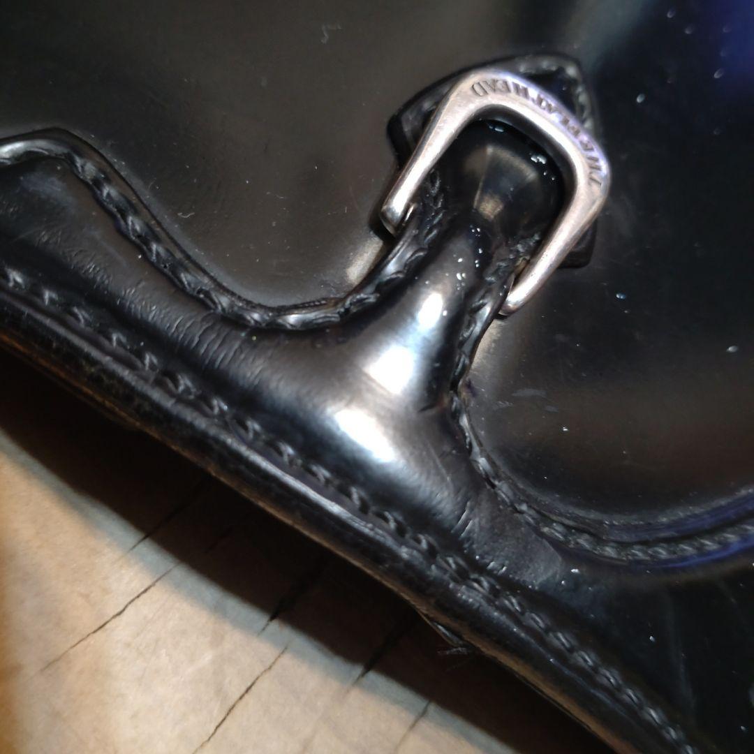 専用品　フラットヘッド　大型コンチョ付　コードバン長財布　ブラック