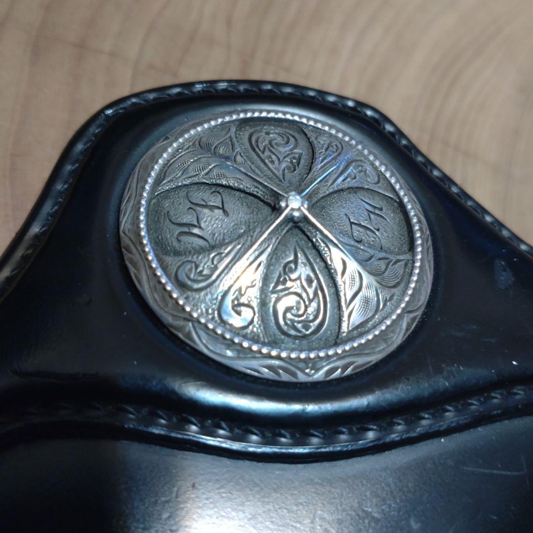 専用品　フラットヘッド　大型コンチョ付　コードバン長財布　ブラック