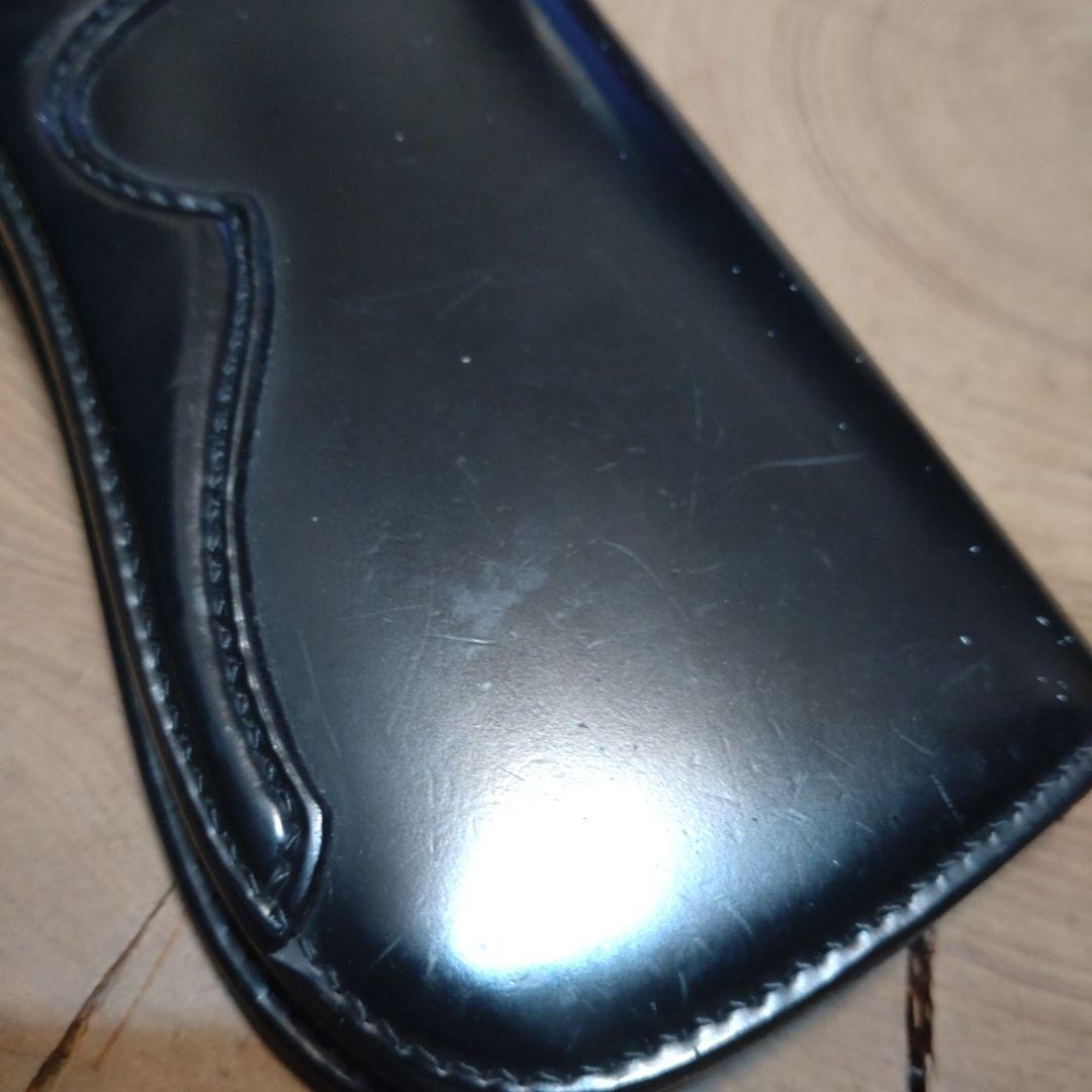 専用品　フラットヘッド　大型コンチョ付　コードバン長財布　ブラック