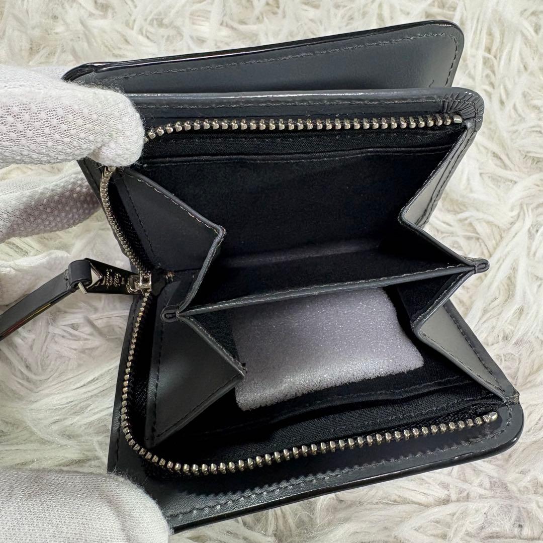 【未使用級】ポールスミス 財布 二つ折り L字ファスナー 本革 マルチストライプ