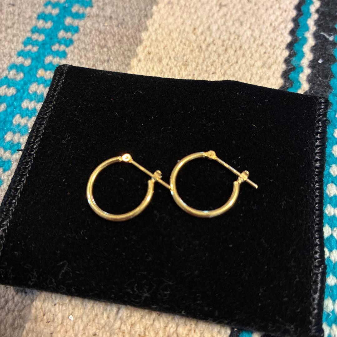 K18 YG ピアス フープピアス 18金 アクセサリー