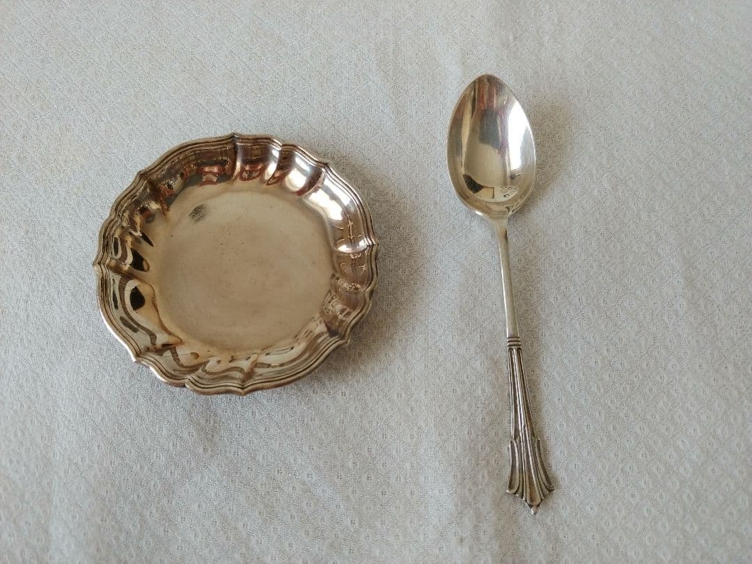 てっさい堂　猪口　古伊万里　染付　シルバー　セットA　(トレイ含まず)