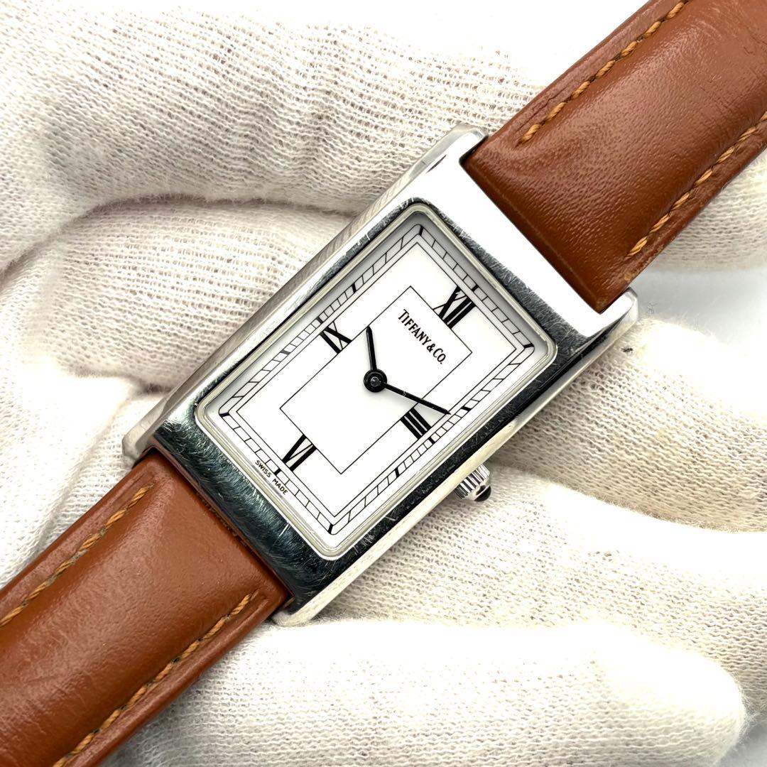 【良品・稼働品】ティファニー TIFFANY&CO クラシック レクタンギュラー