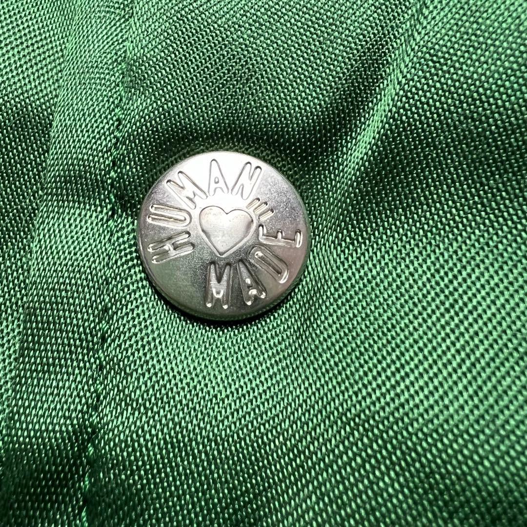 美品　ヒューマンメイド　スカジャン　虎　ロゴ　キルティング　グリーン　L 希少