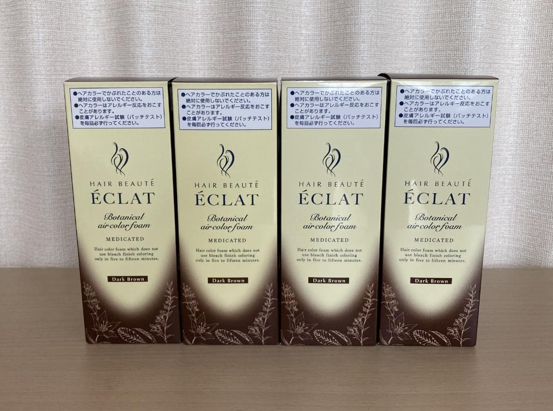 ヘアボーテ エクラ ボタニカルエアカラーフォームEX ダークブラウン 4本組
