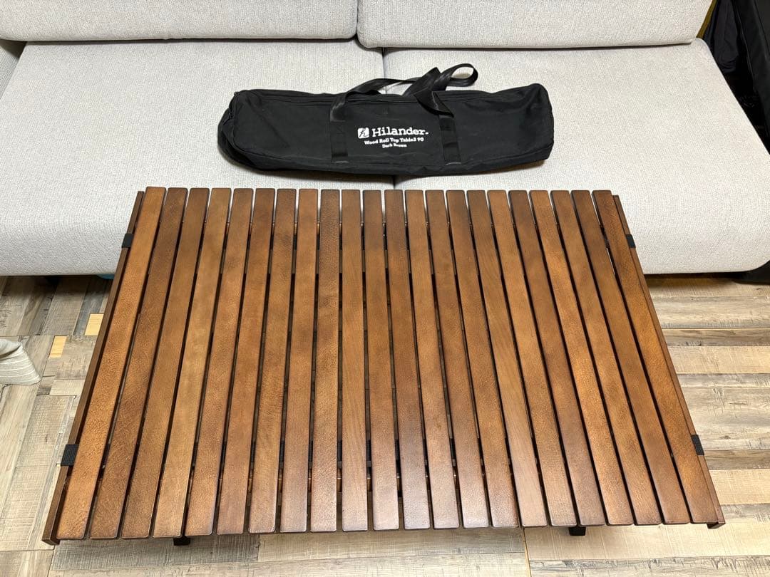 サイドテーブル付　ハイランダー　ウッドロールテーブル　90センチ