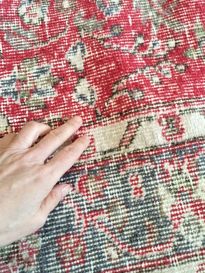 上質/大判/シャビーレッドのヴィンテージトルコラグ No.752