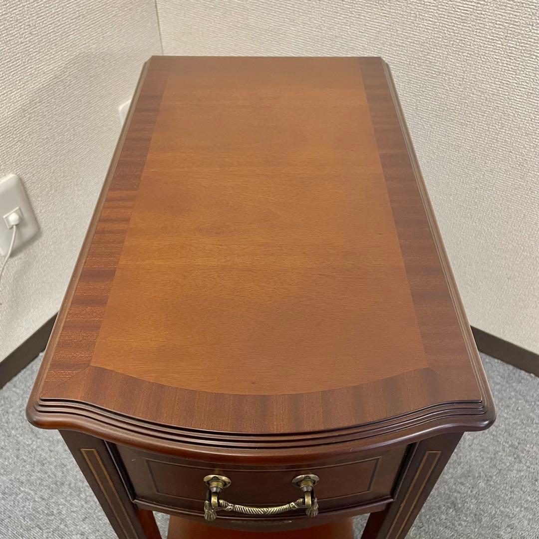 【良品】Venezia サイドテーブル 引出し付 クラシック調