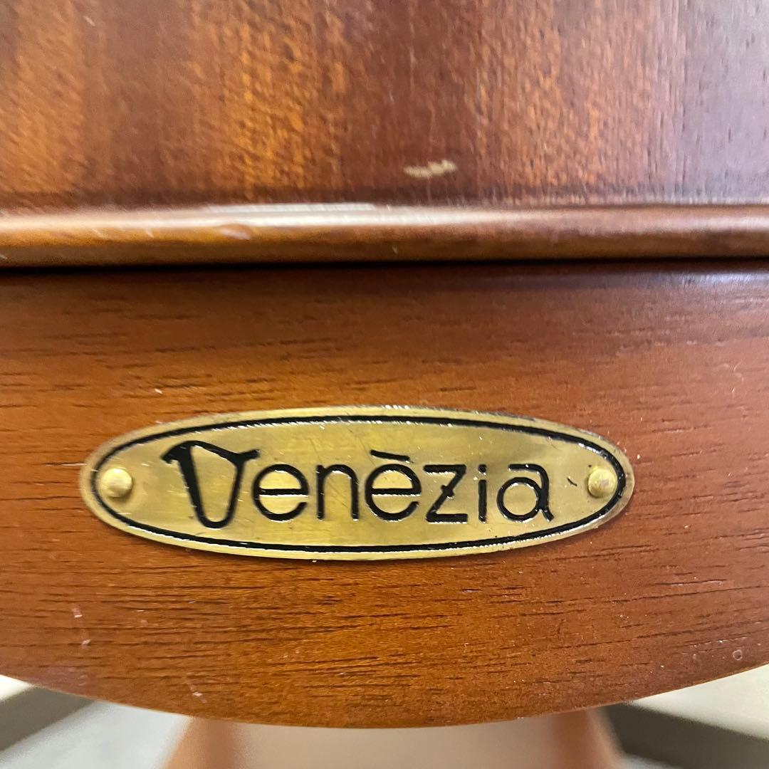 【良品】Venezia サイドテーブル 引出し付 クラシック調