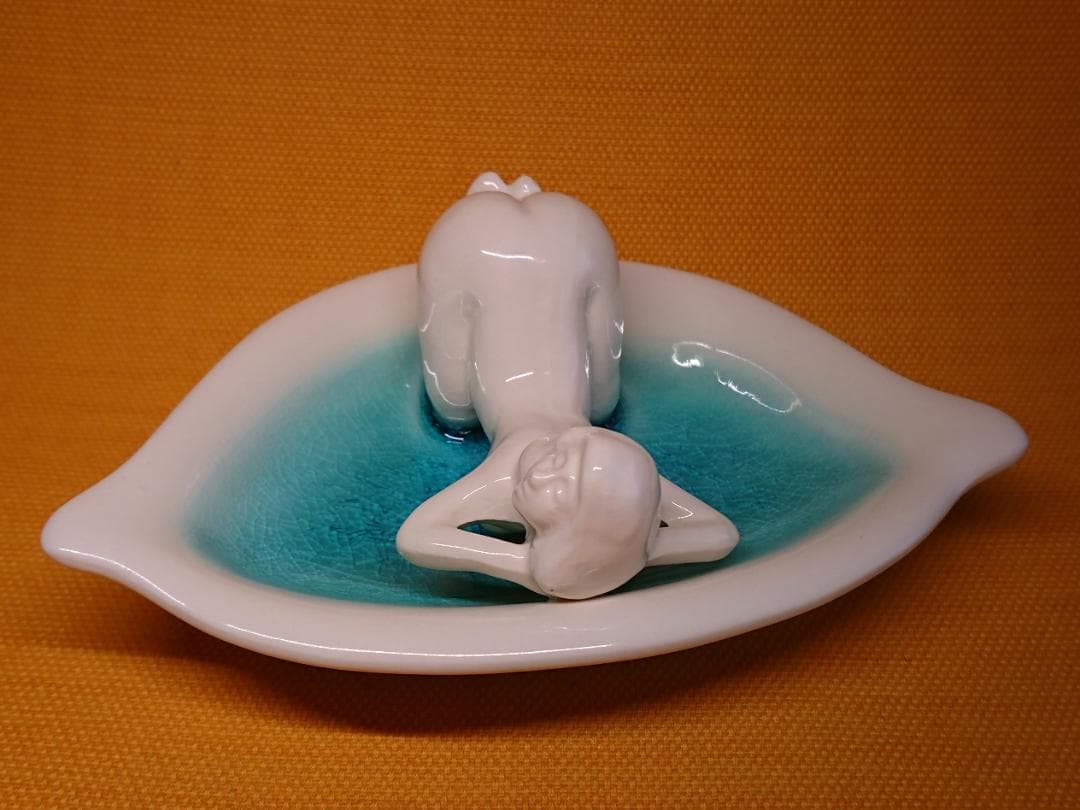 ビンテージ　人形　陶器　オブジェ　置物　インテリア　工芸品　美術品　A2935