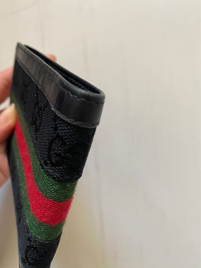Gucci◆グッチ◆Old Gucci シェリーライン　二つ折り財布