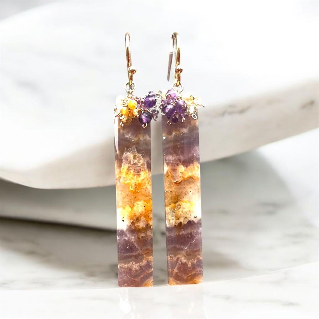 cocoです。14kgf アメジストのロングピアス