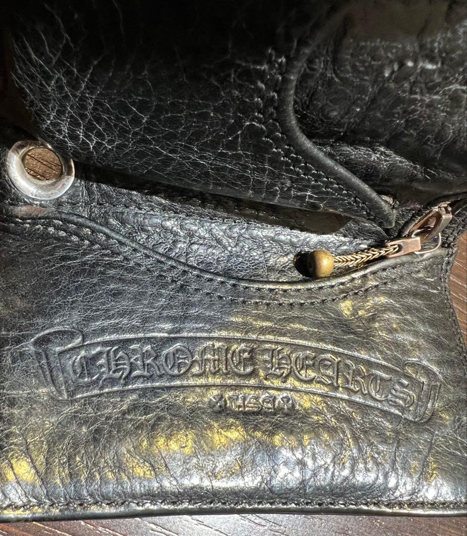 クロムハーツ３フォールドクロスボタンウォレット