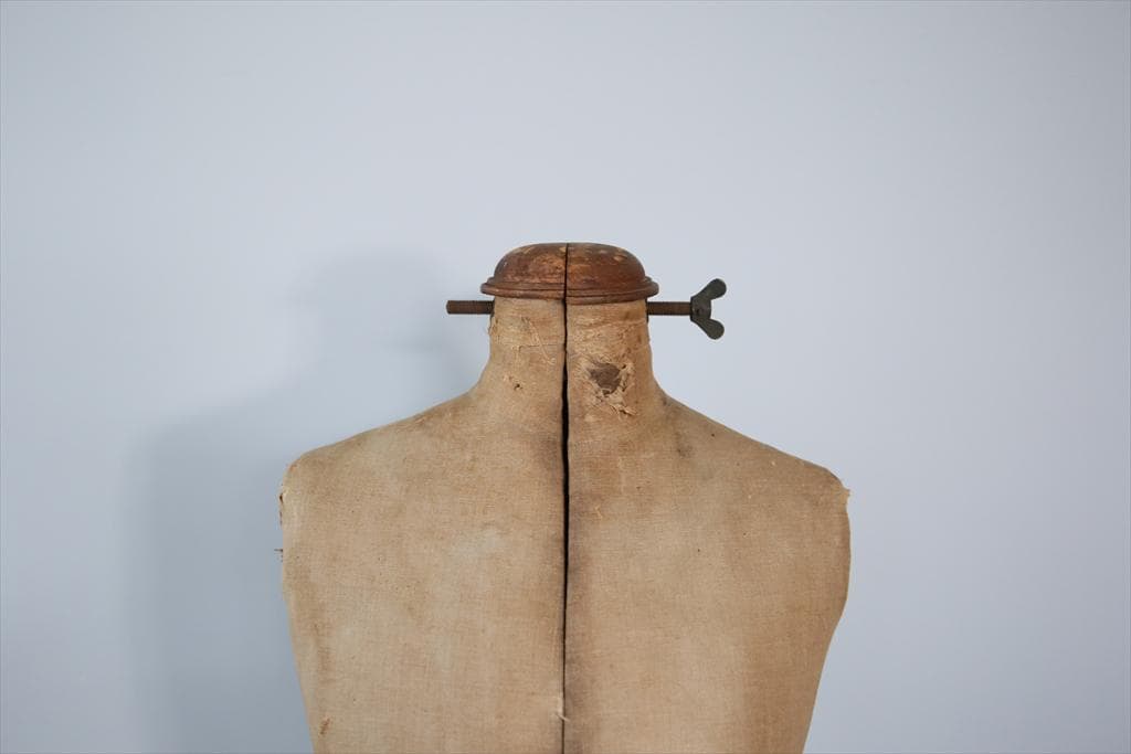 フランスアンティーク木製レディーストルソー/女性ボディ/マネキン(90-206)