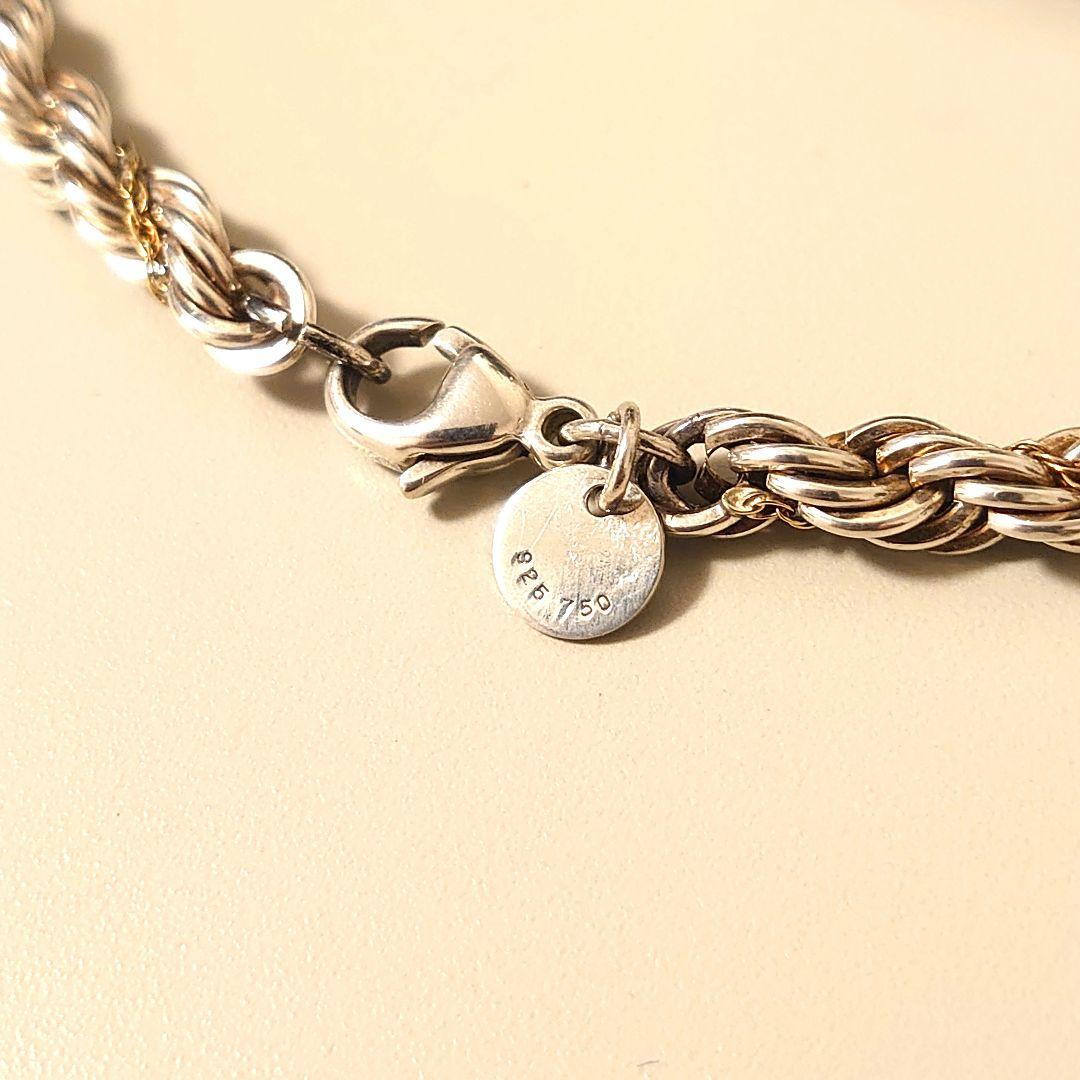 ティファニー　ヴィンテージ　旧ロゴ　スクリューブレスレット　Sv925xK18