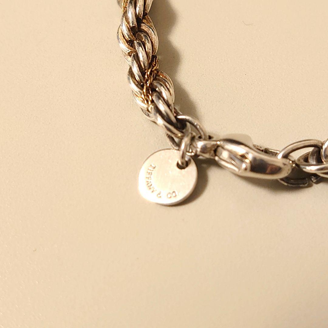 ティファニー　ヴィンテージ　旧ロゴ　スクリューブレスレット　Sv925xK18