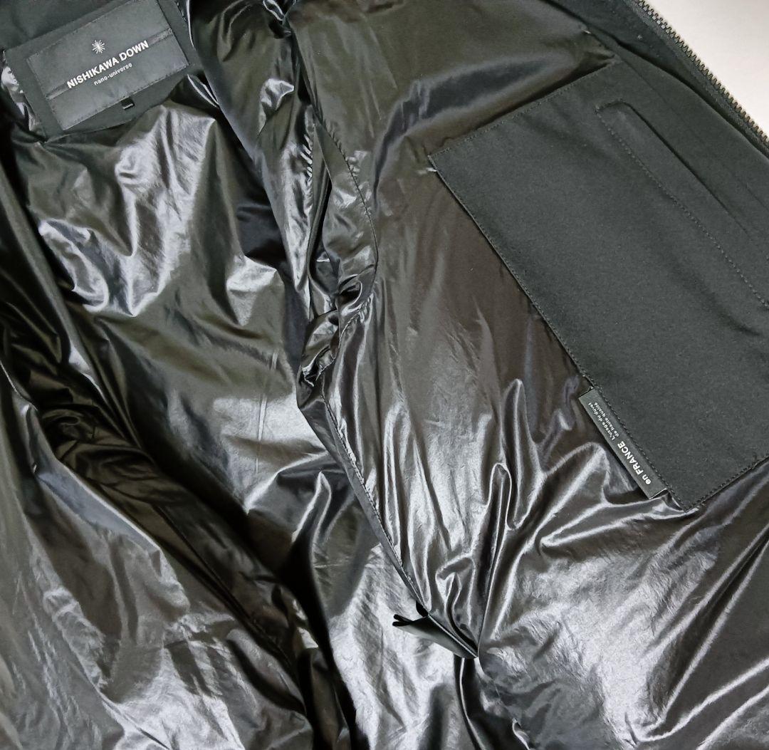 ナノユニバース　西川ダウン ソロテックス Aラインダウン　BLACK　Sサイズ