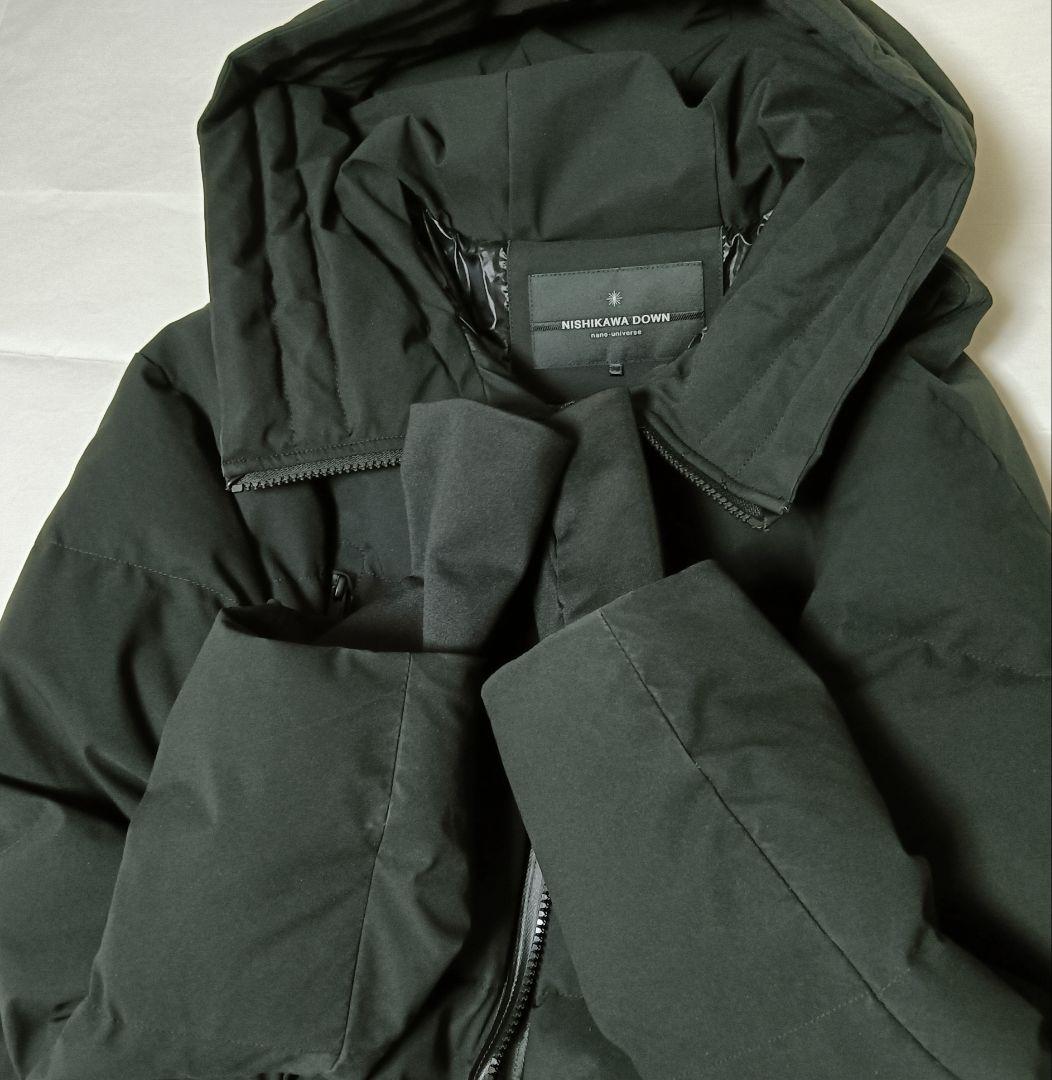 ナノユニバース　西川ダウン ソロテックス Aラインダウン　BLACK　Sサイズ