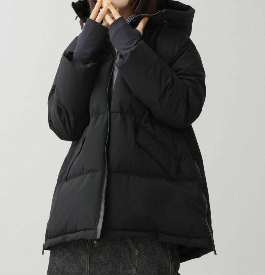 ナノユニバース　西川ダウン ソロテックス Aラインダウン　BLACK　Sサイズ