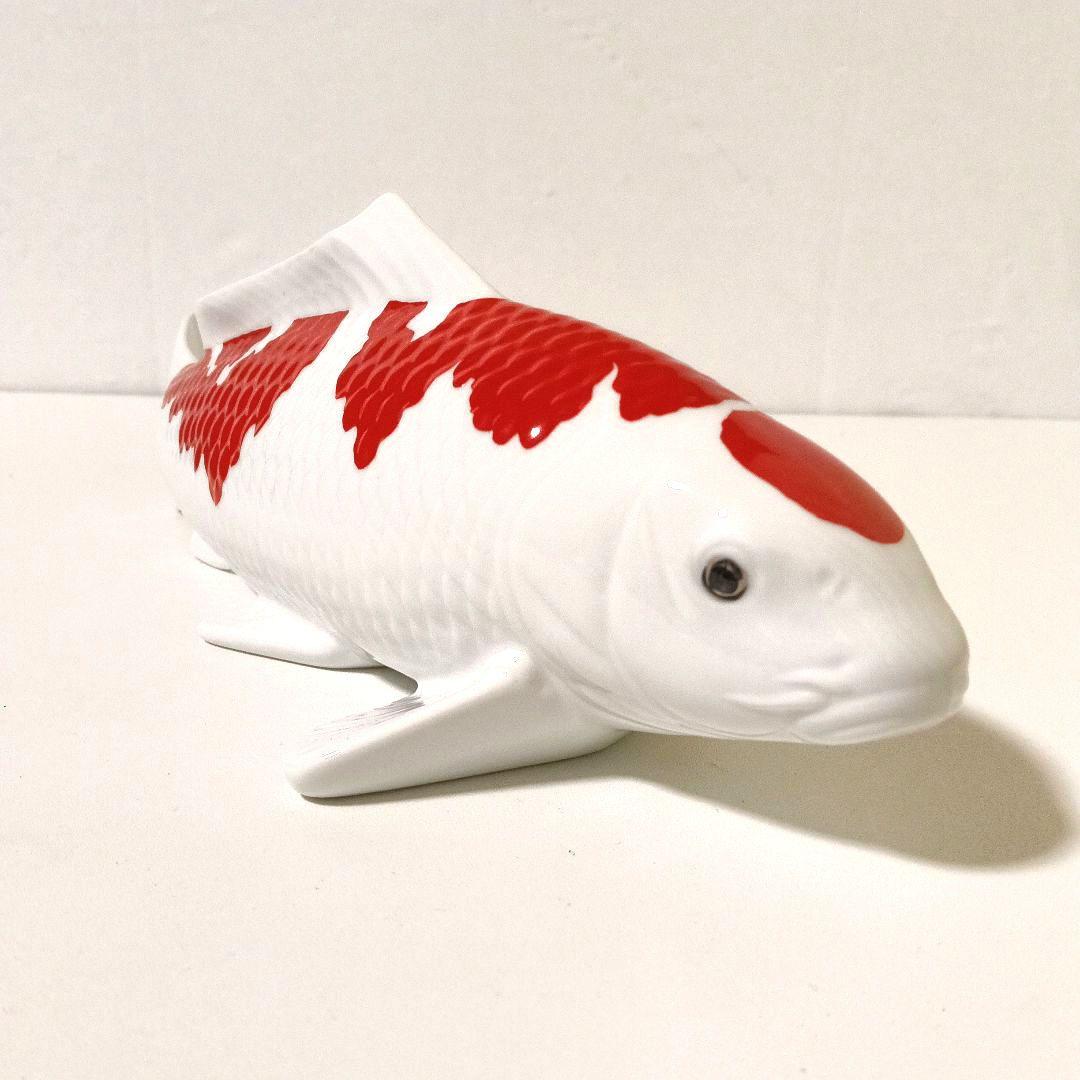 有田焼 勝山窯 錦鯉 陶器置物 鯉オブジェ