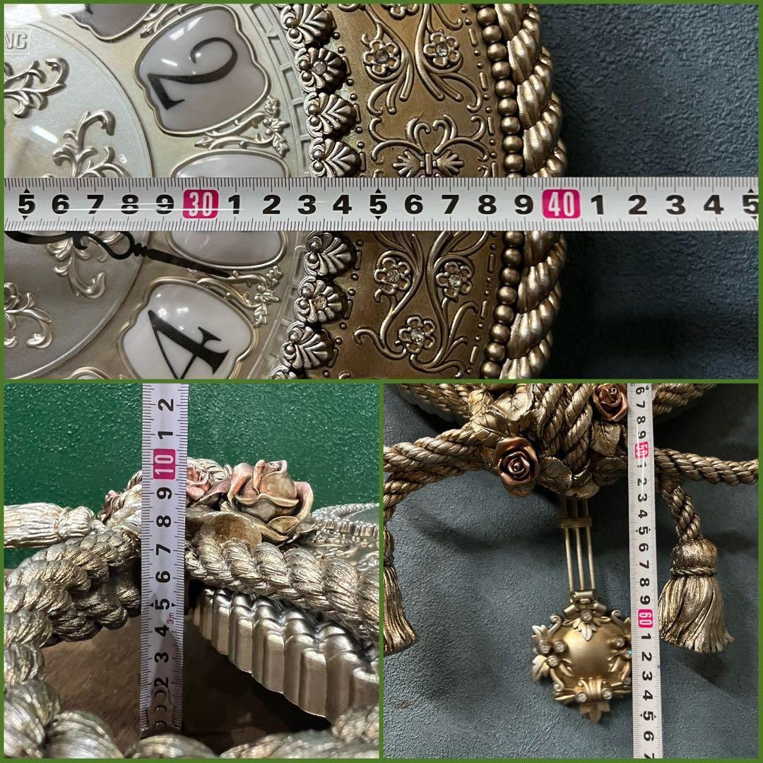 ヨーロピアン 掛時計 インテリア アンティーク ビンテージ リボン