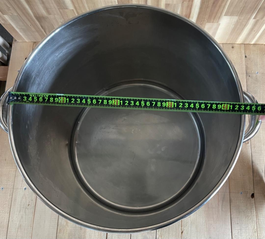 寸胴鍋42ｃｍステンレス目盛付寸胴鍋58Lステンレス仕込み鍋大量業務φ420