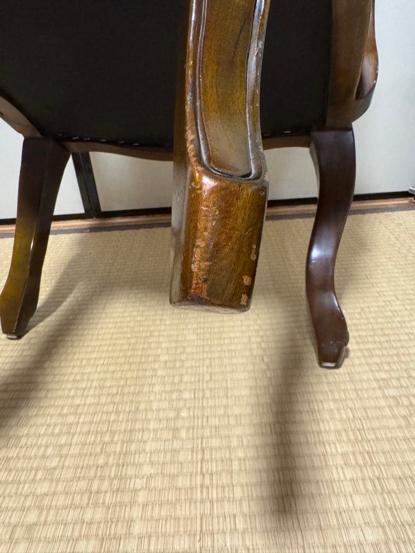 肘掛け アームチェア ゴブラン織 花柄 バラ ロココ調 猫脚 ヴィンテージ