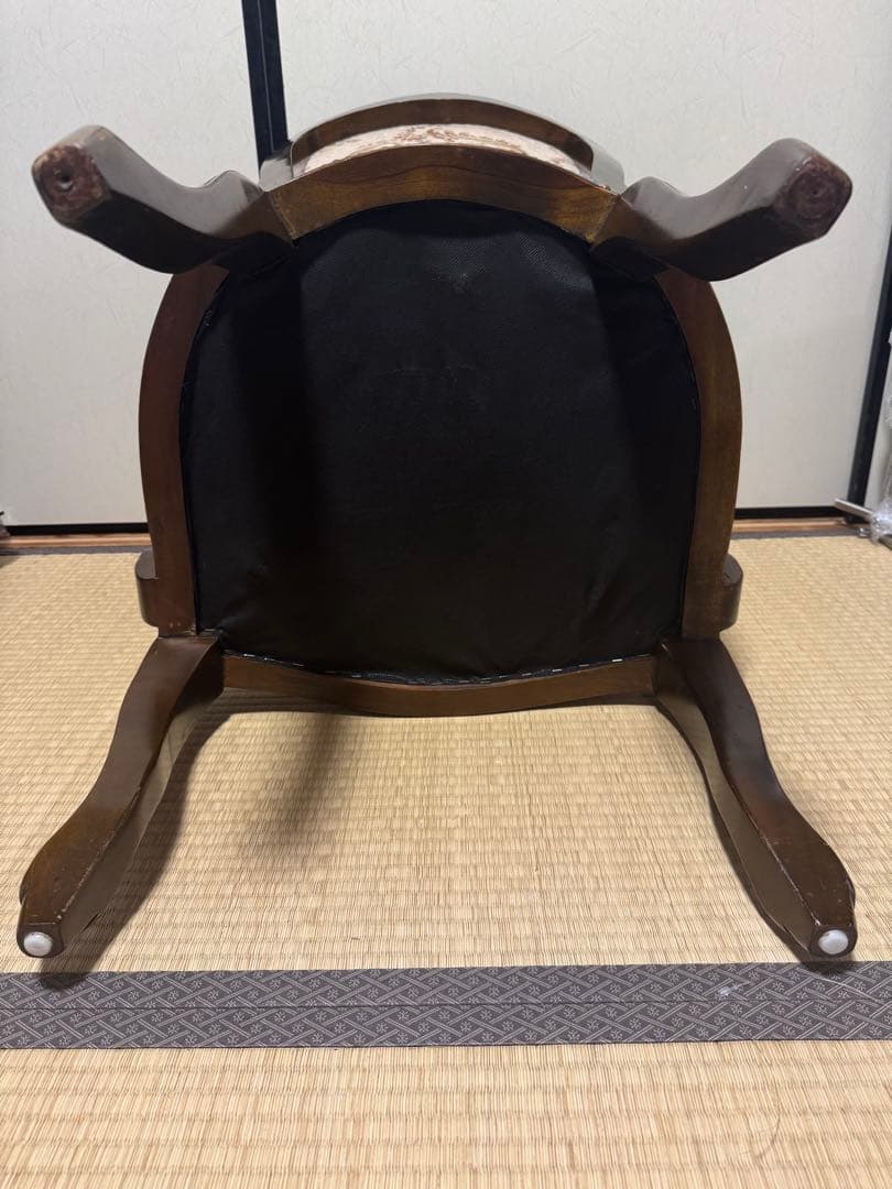 肘掛け アームチェア ゴブラン織 花柄 バラ ロココ調 猫脚 ヴィンテージ