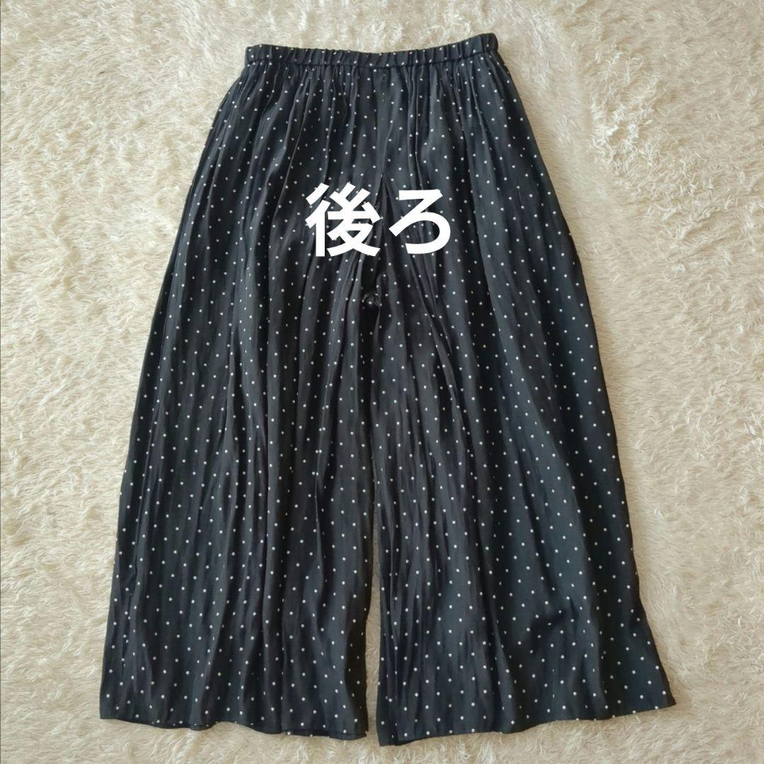 ビアズリー♥シワシフォンギャザーパンツ ドット FREE　日本製