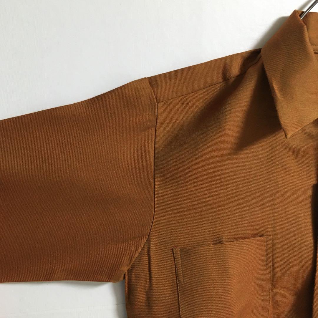 デッドストック 80s〜90s オープンカラーシャツ レアカラー シェルボタン