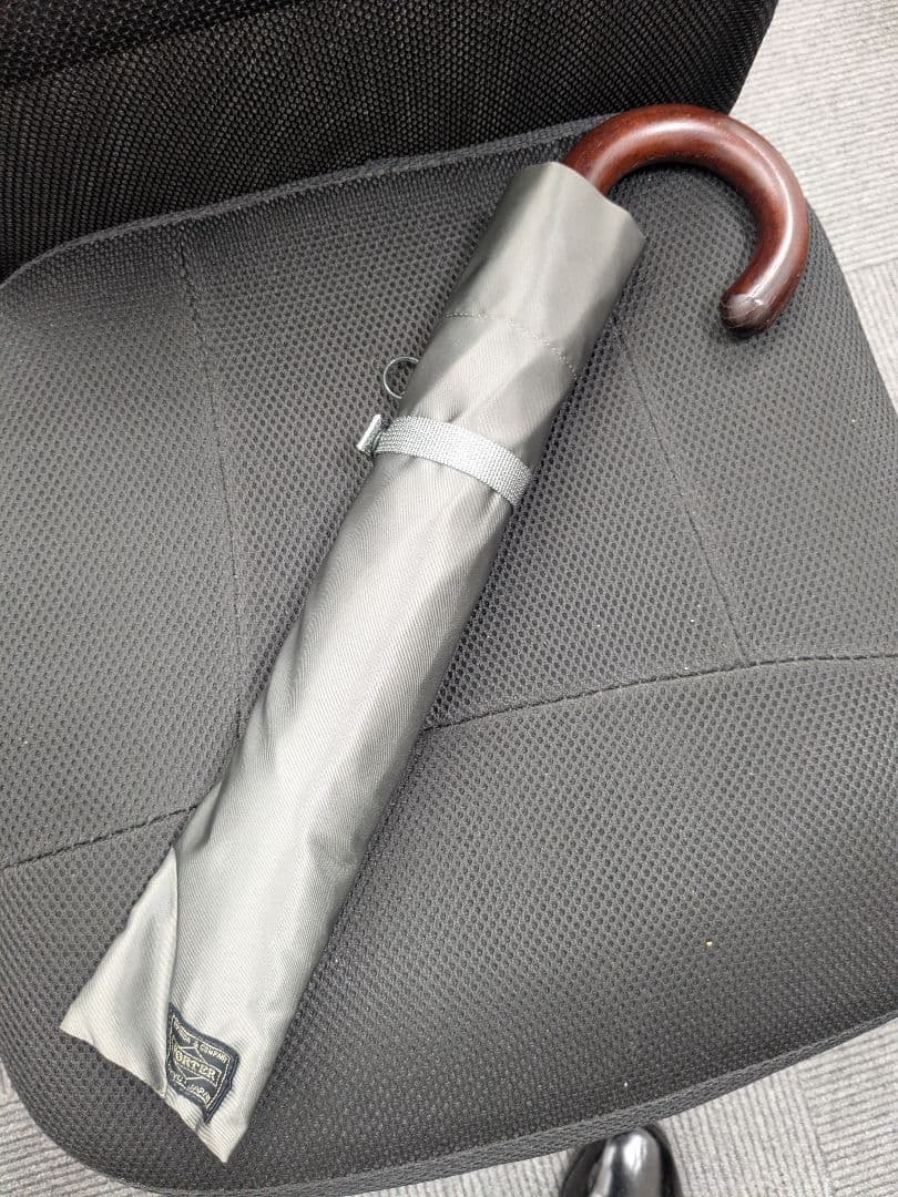 前原光榮商店 x PORTER コラボ　折りたたみ傘 シルバーグレー