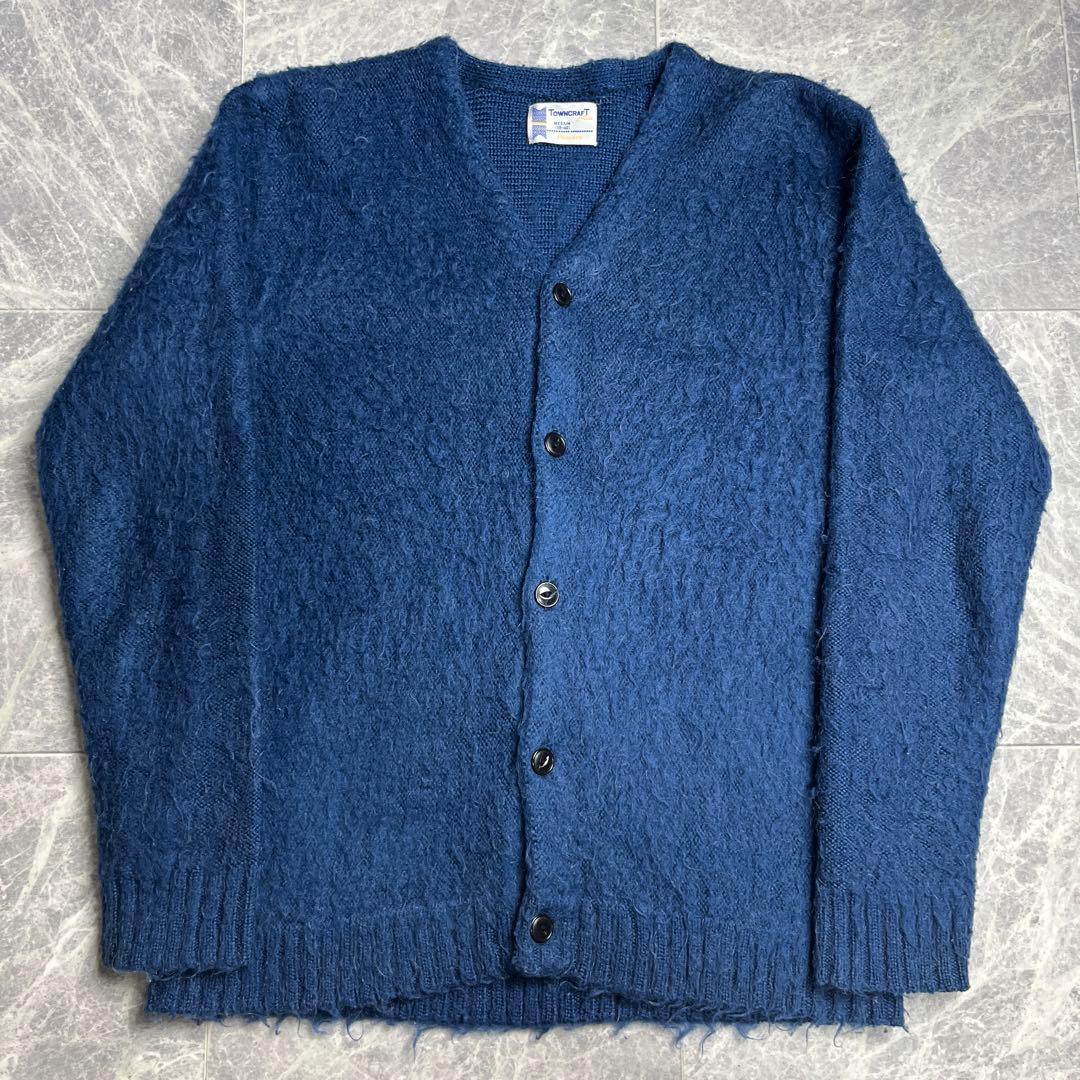 TOWNCRAFT モヘアカーディガン　ブルー　MEDIUM Penneys