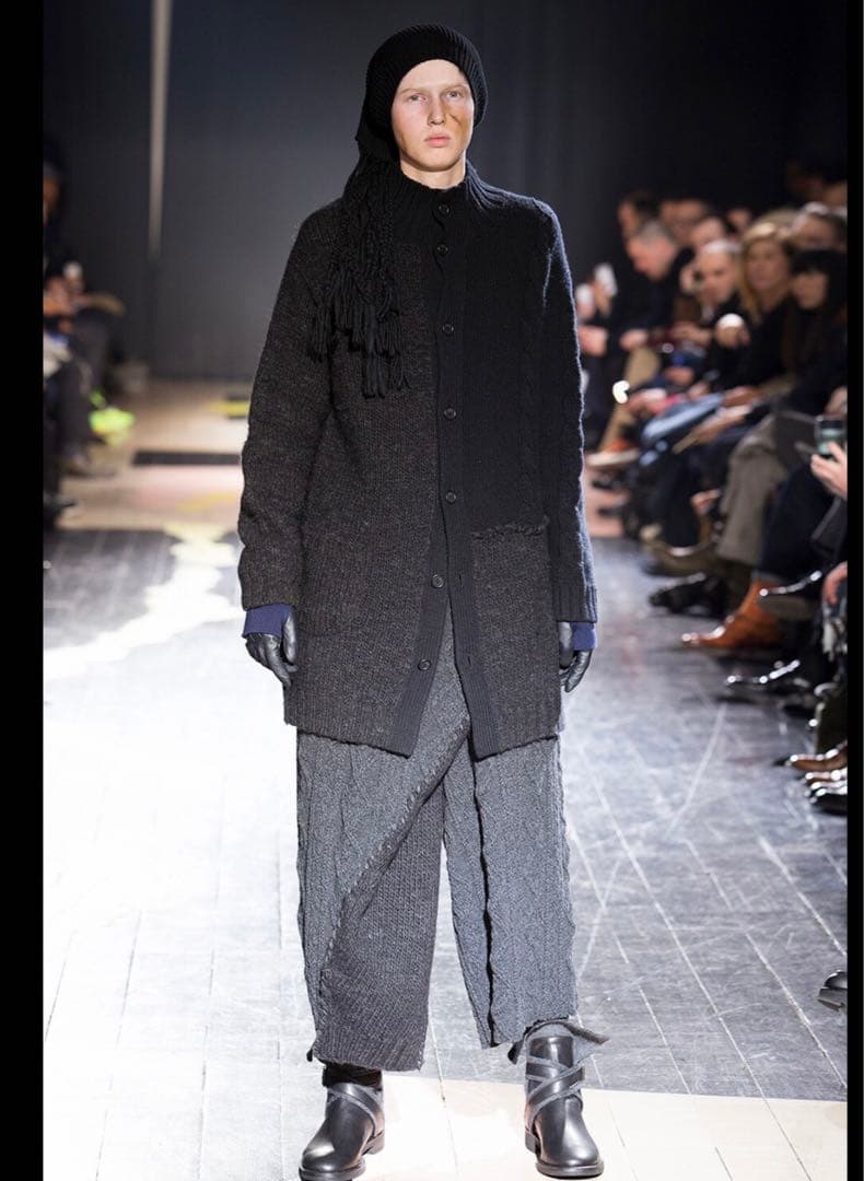 Yohji Yamamoto POUR HOMMEブラック カーディガン