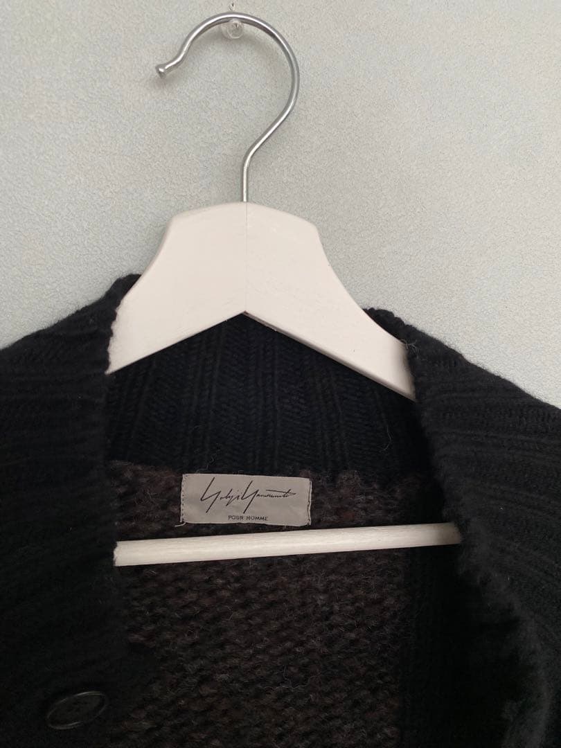 Yohji Yamamoto POUR HOMMEブラック カーディガン