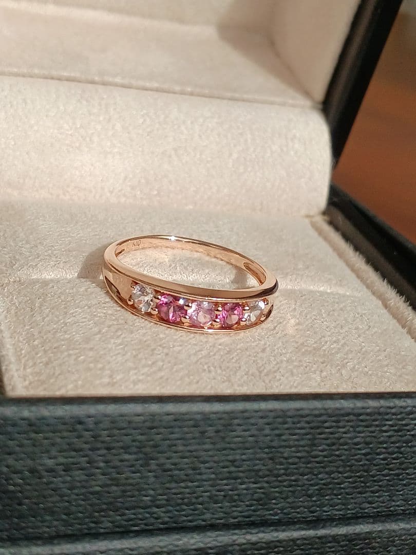 【Hako】ツツミ♡K10♡サファイア♡ガーネット♡モルガナイト♡証明書付