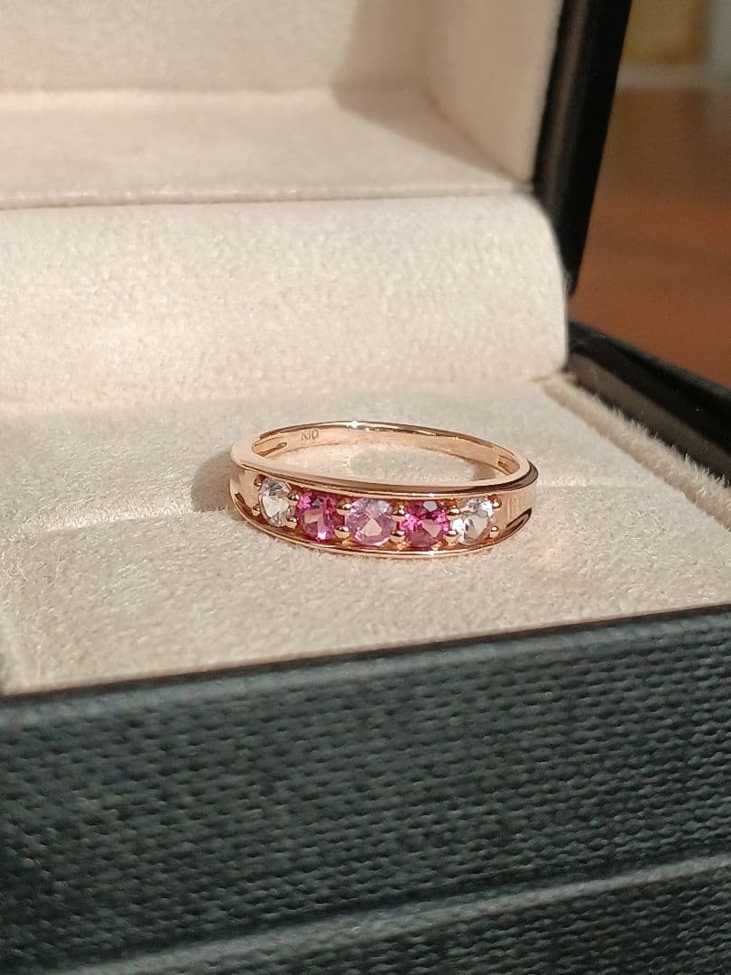 【Hako】ツツミ♡K10♡サファイア♡ガーネット♡モルガナイト♡証明書付