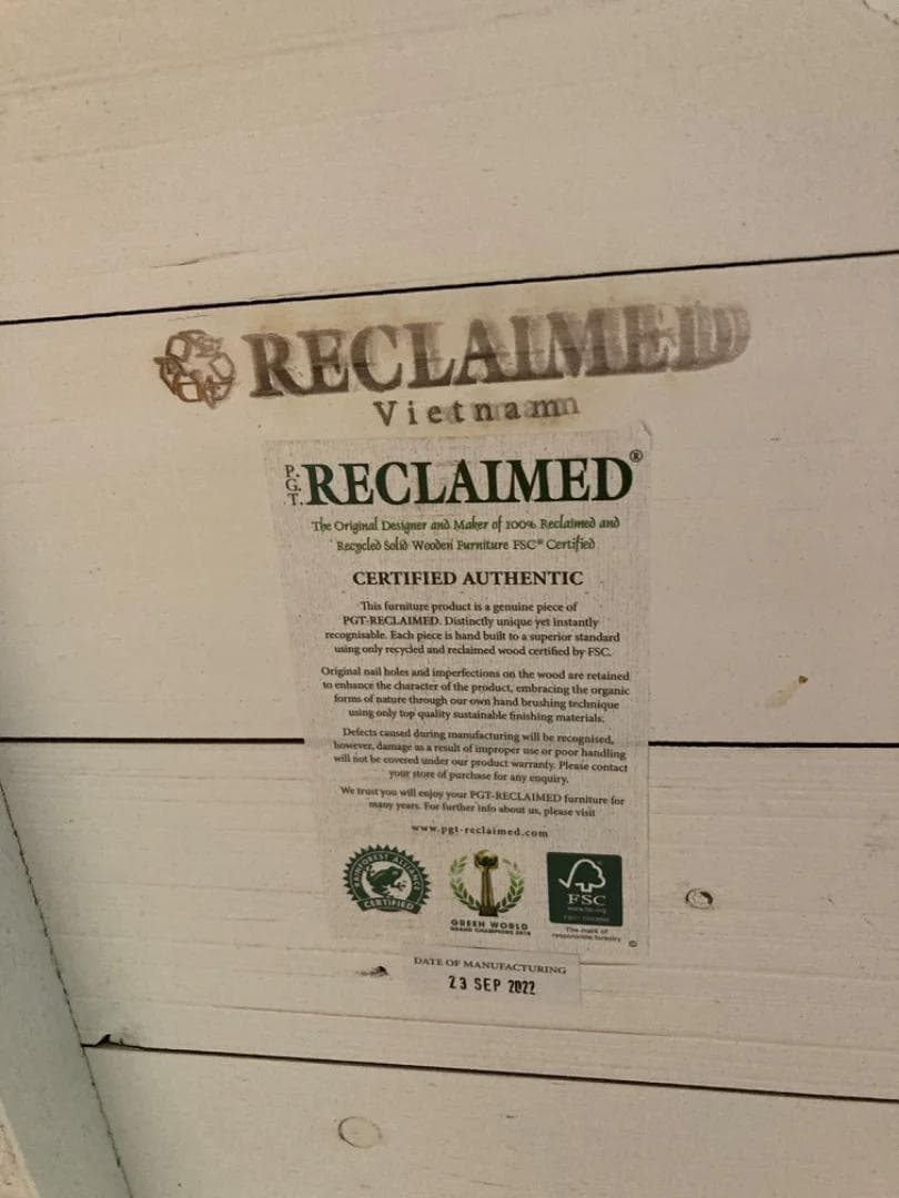 フレンチカントリー調ダイニングテーブル　P.G.T. IRECLAIMED