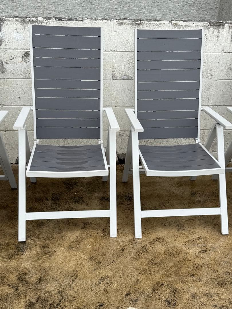 ガーデンチェア 6脚セット アルミニウム