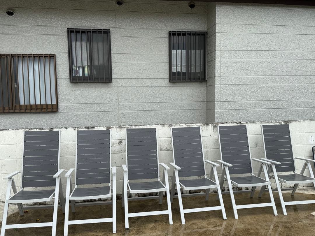 ガーデンチェア 6脚セット アルミニウム