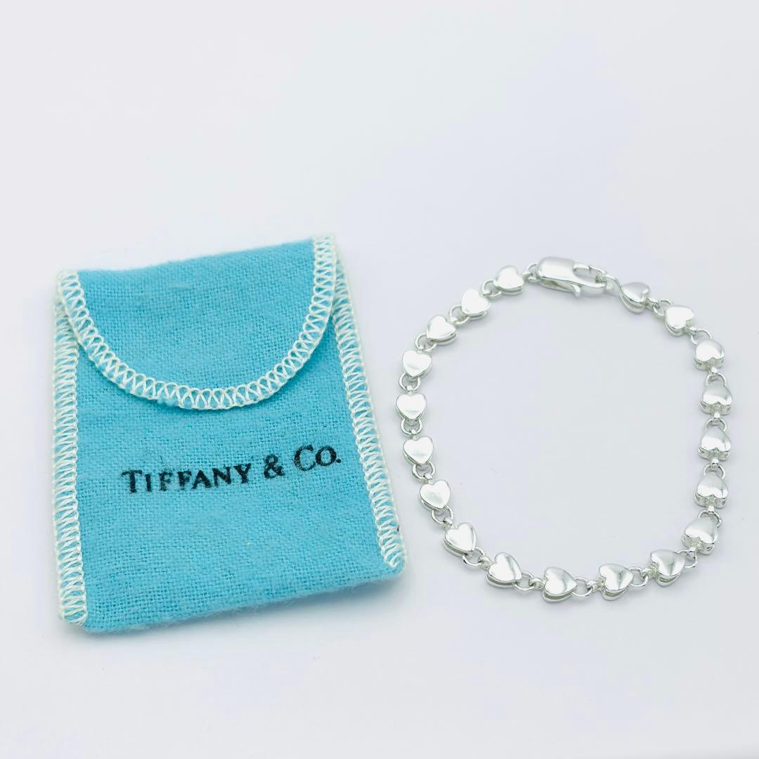 美品 オールドティファニー パフハート ブレスレット シルバー925