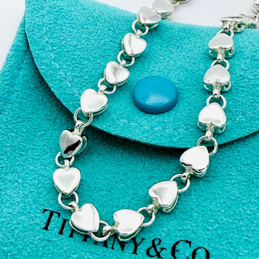 美品 オールドティファニー パフハート ブレスレット シルバー925