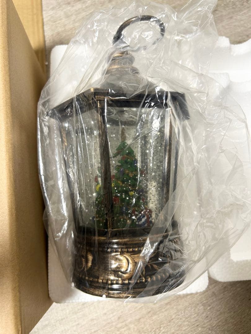 【箱付】ハルモニア ヘキサゴン ランタン ツリー スノードーム クリスマス